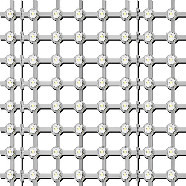 10mm Pixel Pitch Indoor LED Grid Screen T20 P40 Dual Lights RGB DMX512