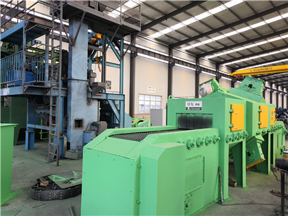 Customized Wire Mesh Belt Shot Blasting Machine With 2-6mm Mesh Electricity Power Source