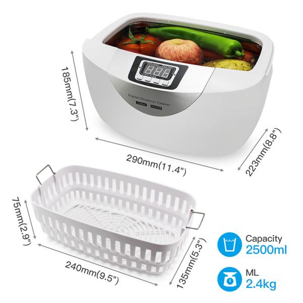 2500ML Transducer Household Ultrasonic Cleaner For Dental Labs