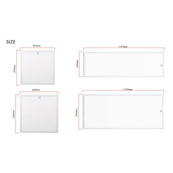 36W Flat Led Ceiling Lights Tunable White 0-10V Dimmable Panel Lights