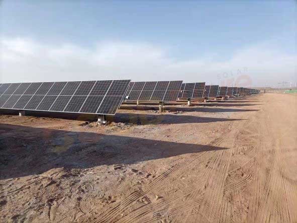 50 Kw Solar Panel Trackers System Module Sun Single Axis Solar Tracker