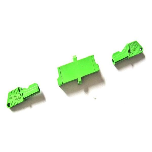 APC Fiber Optic Connector Single Mode FTTH optical cable adapter E2000 With Flange