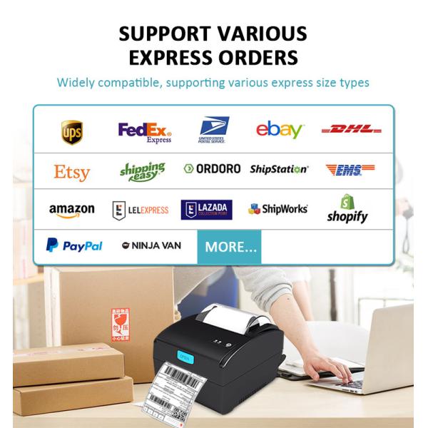 High Speed Shipping Thermal Label Printer 3 Inch USB LAN Bluetooth Barcode Label Printer