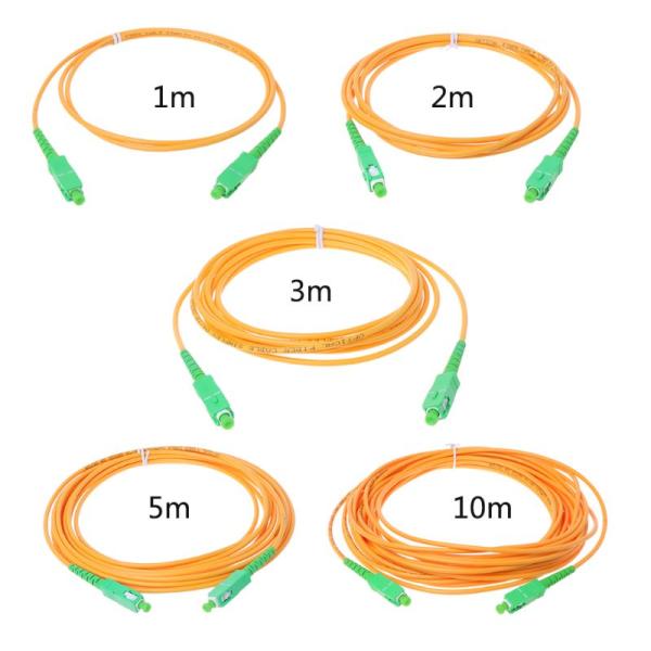 ELETECK APC-SC APC-SM Fiber Optic Jumper Cable 3mm Extension Patch Cord