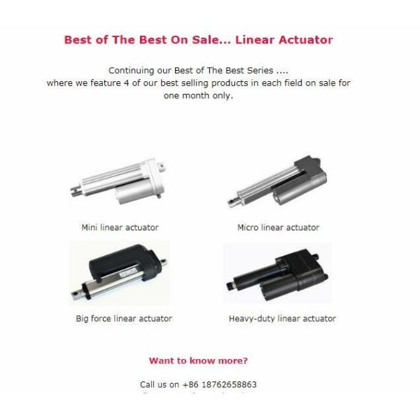150mm stroke linear actuators 12v, brushed dc motor electric actuator with high waterproof appearance