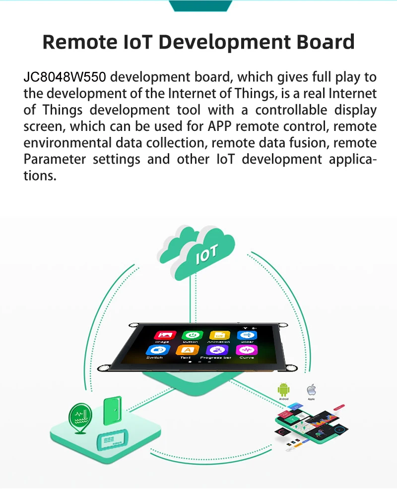 Full View Angle IPS Screen Display Module JC8048W550C_I With Rich RGB 65K Display