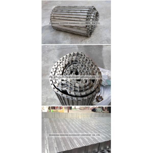 Fire Resistant Roller Track Conveyor , Collapsible Roller Conveyor With SS Wire Mesh Chain Link Plate