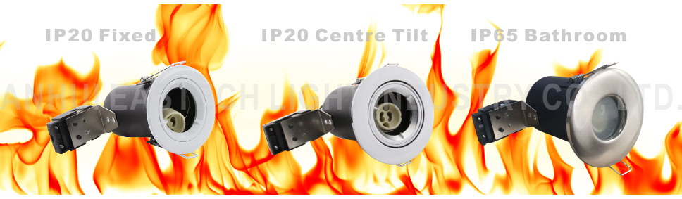 Die Cast Aluminium GU10 Fixed Fire Rated Downlight - Chrome Color