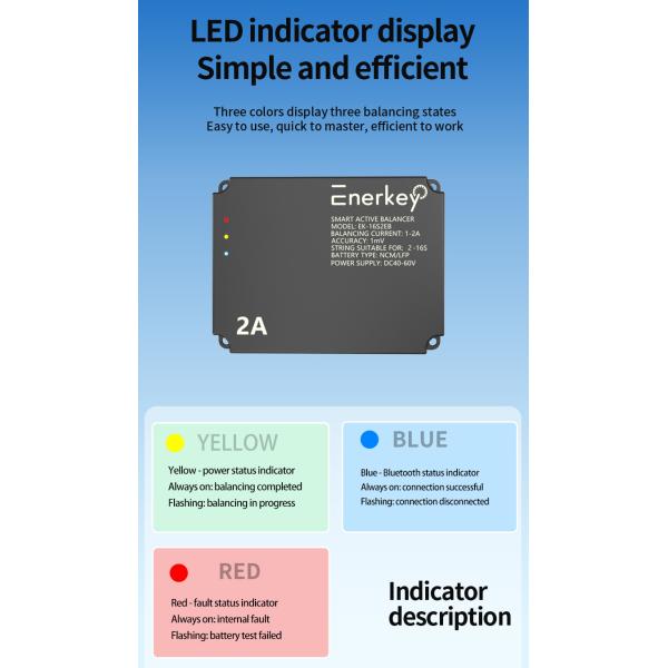 Enerkey Smart Active Balancer 16s 2a NCM/LFP Battery Balancing Board For Electric Scooter