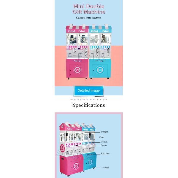Coin operated gift shop vending machine mini double crane machine for wholesale