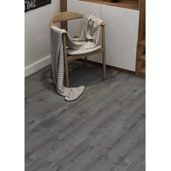 Fireproof 4mm Stone Polymer Composite Flooring European Black Oak GKBM SY-W1010