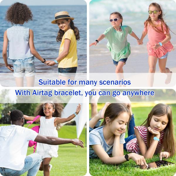 Kids Waterproof Silicone Air Tag Bracelet Wristband Lightweight GPS Tracker Holder For Apple