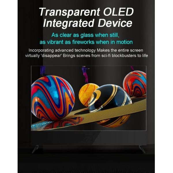 Transparent Digital Signage OLED Screen HD display Touch Ultra Thin Transparent OLED Display with 8 Array Mic