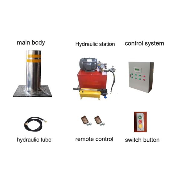 Parking Hydraulic Retractable Bollards Automatic Rising Manual Telescopic Bollards