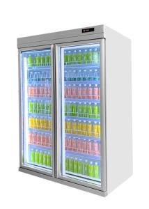China Swing Glass Door Visicooler Beverage Fridge With Digital Controller wholesale