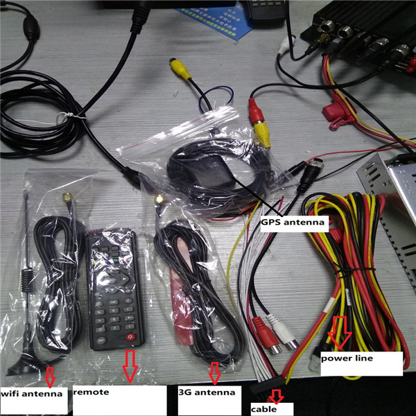 Remote Control 4 Channel Vehicle DVR Camera System H.264 Wifi Gps Tracker