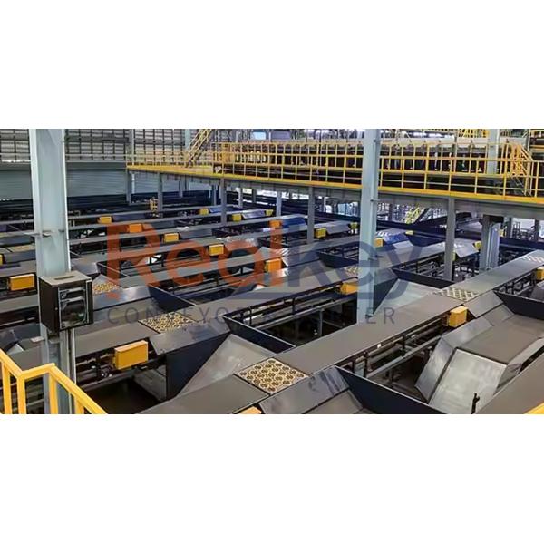 High Efficiency Parcel Sorting System Automation Equipment Swivel Wheel Sorter Conveyor