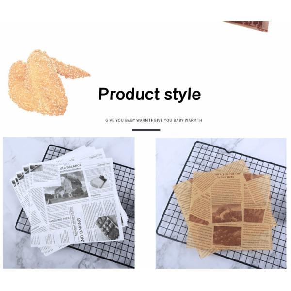 ODM Kraft Greaseproof Wrapping Paper Sheets Packing Customized Logo