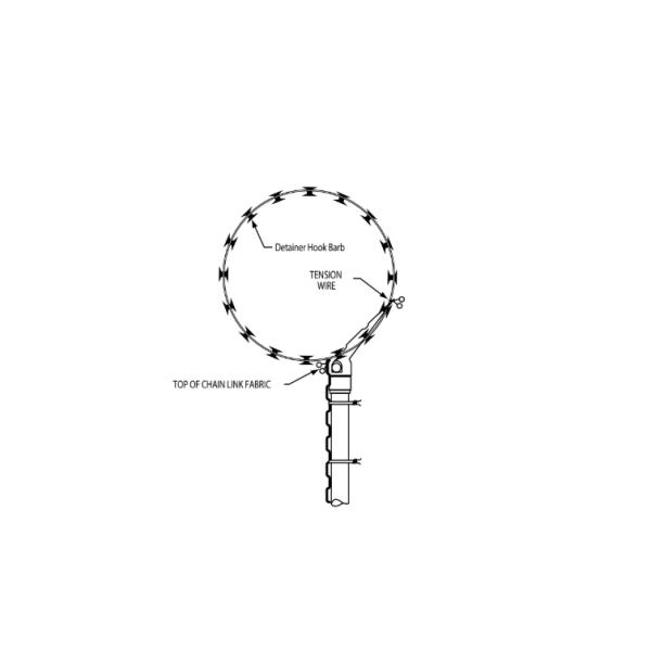 Razor Ribbon Helical Barbed Tape Galvanized Core 18 Inch Diameter 50ft Rolls