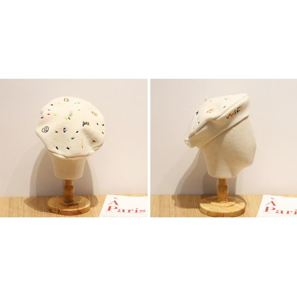 Solid Color Beret Cap Hat Eco Printing Polyester Wool Material