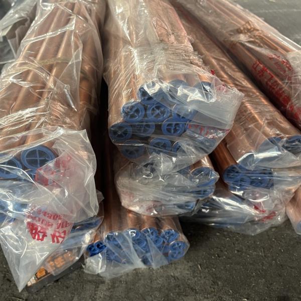 Copper Tube Pure 99,9% JIS H3300 C1100 OD 1 1/4 x thk.2 mm x L 3500 mm Used For Air Condition