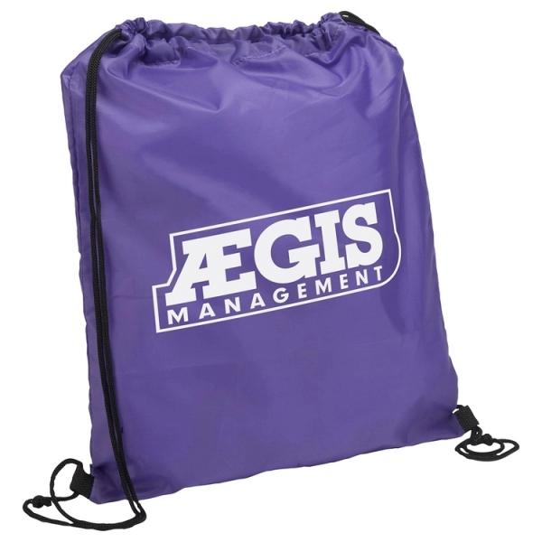 Handled Drawstring Reusable Polyester Shopping Bags Lightweight Colored