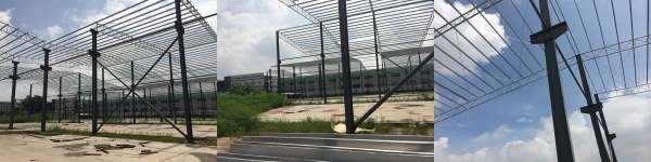 Hot Dip Galvanized Long Span Steel Structure Workshop With Efficient Production Flow And Layout