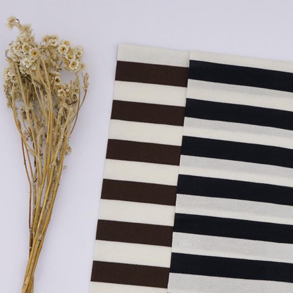 Skin Friendly Striped Material Fabric 190gsm Stretch Modal Texture For Polos Shirt
