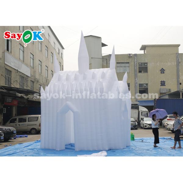 White 210D Oxford Cloth Inflatable Bouncy Castle For Children Customized Size