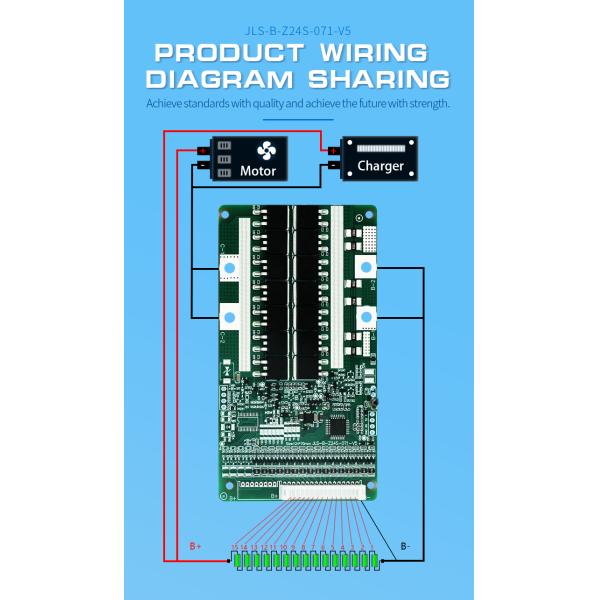 KLS Normal Bms 8S 80A Lithium Iron 24V LiFePo4 Battery Current System