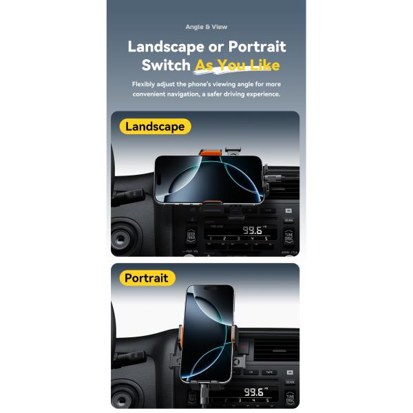 Essager ES-ZJ34 360 Flexible Adjustable Car Air Vent Mobile Phone Holder Stand