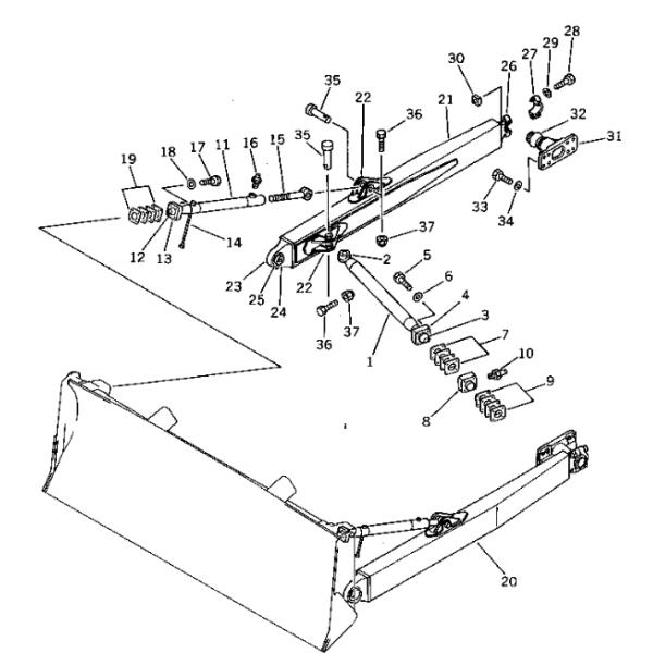 140-70-13151 1407013150 Cap.L.H. (KIT) KOMATSU Bulldozer Spare Parts For D60A-11D D65A-11