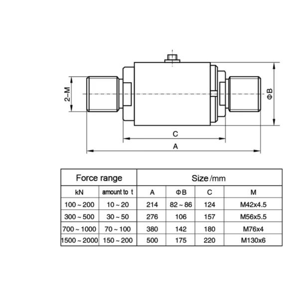 Tching Construction Crane Scale Column Type External Thread Tension Pressure Sensor