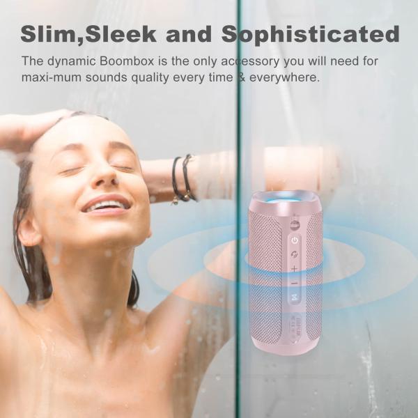 RGB Lights IPX7 Waterproof Wireless Speaker Portable For Pool