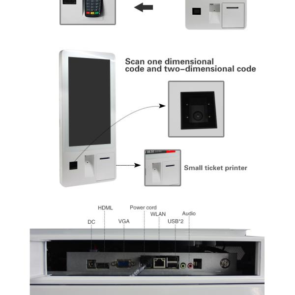 32 Inch Indoor Fast Food Ordering Kiosk For Restaurant
