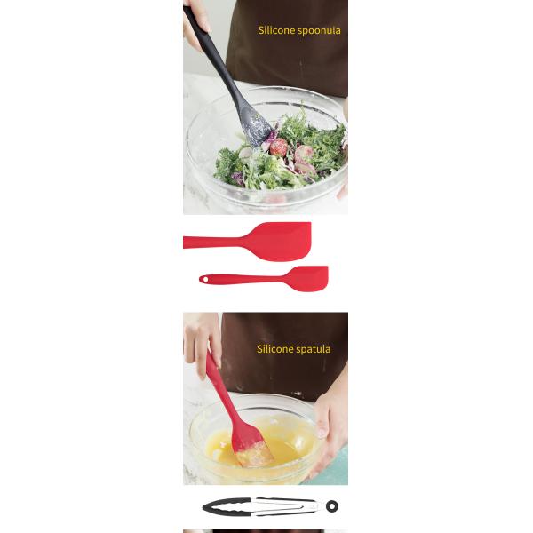 Multifunction 10 Piece Silicone Kitchen Utensil Shovel Spoon