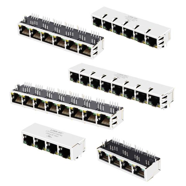 Pulse JG0-0027NL 1x6 Tab-UP 10-pin RJ45 With Internal Magnetics