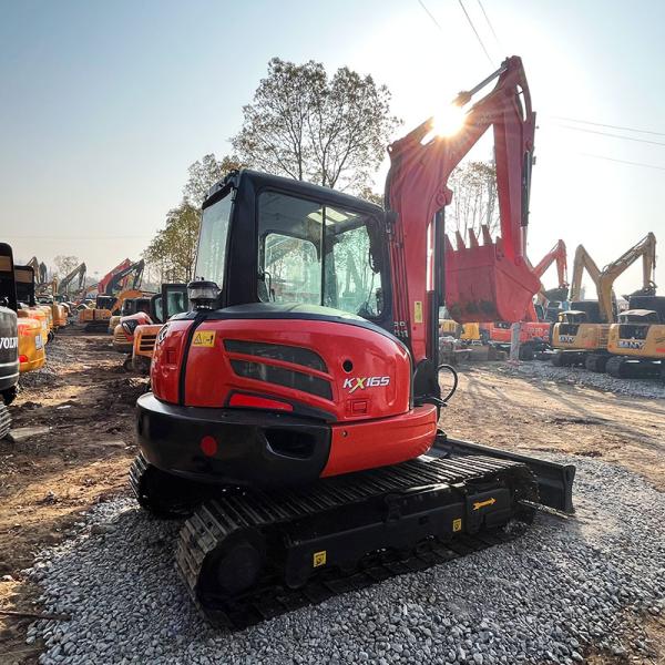 Kubota KX165 Used Rubber Tracked Excavators 6.5 Ton Used Kubota 165 Middle Digger