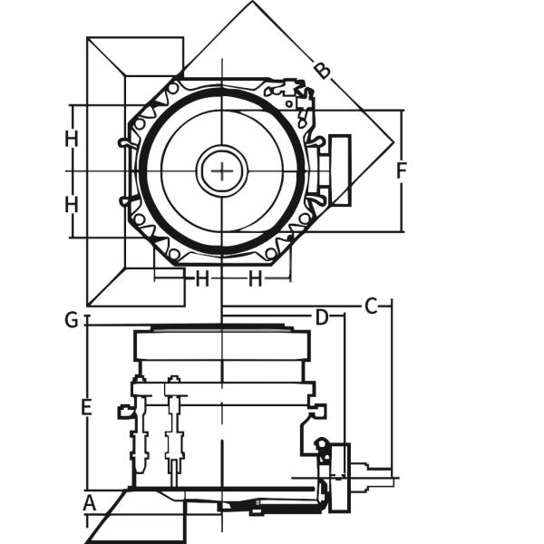 RHP500 Model Multi Cylinder Hydraulic Cone Crusher for River pebbles for fine crushing