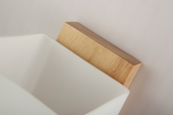 Decorative OAK wood wall lamp E27 socket residential lighting with handblown glass shade