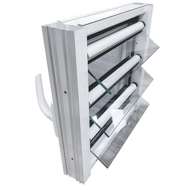 Customizable Aluminum Glass Louver Window with Adjustable Ventilation