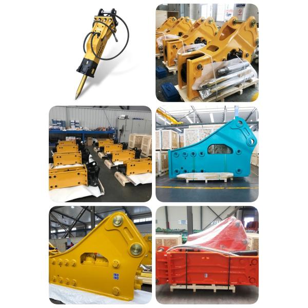OEM Hydraulic Rock Breaker Excavator Attachments 20CrMo Steel Customizable