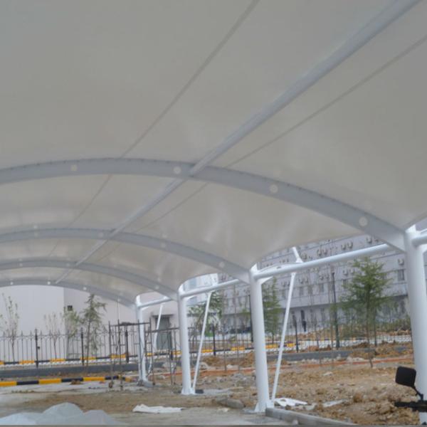 Q235B Tension Fabric Structures Design 2.5mm 1.5mm Panel Membrane Shade Sail