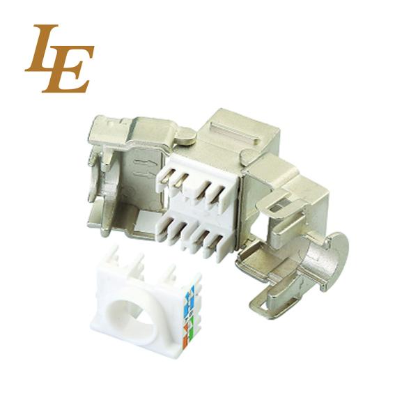 8 Pin Coupler CAT6 FTP RJ45 Keystone Jack For Networking