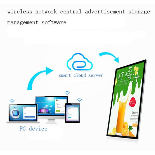 Floor Standing 65 Inch Double Sided LCD LED Advertising Display Android OS