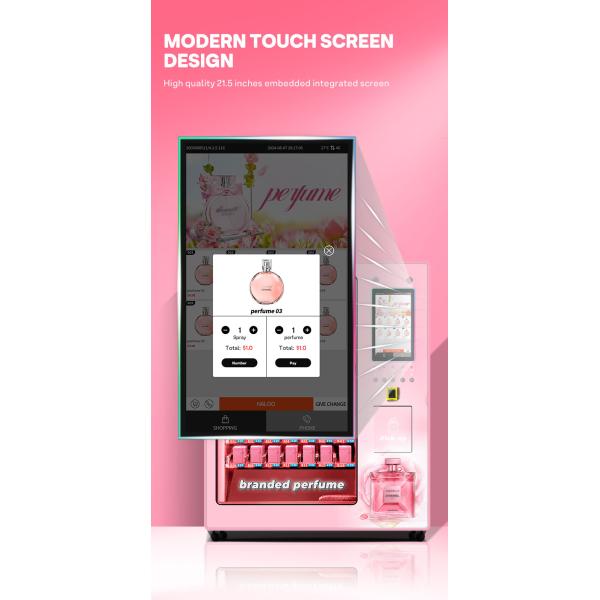 Haloo Vending Machine Manufacturer 21.5 Inches Advertisement Smart Touch Screen Perfume Vending Machine
