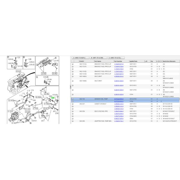 Isuzu Fuel Temperature Sensor In Diesel Engine 8972249930 ZX470-3 Excavator