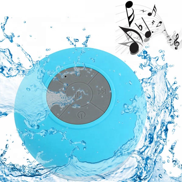 Custom Small Portable Waterproof PVC Bluetooth Speaker with Suction Sticker 450mAh