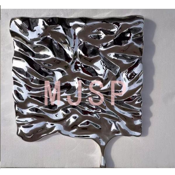 Round Abstract 3D Metal Art Painting Handmade Ink Paintings Wall Arts With Frame