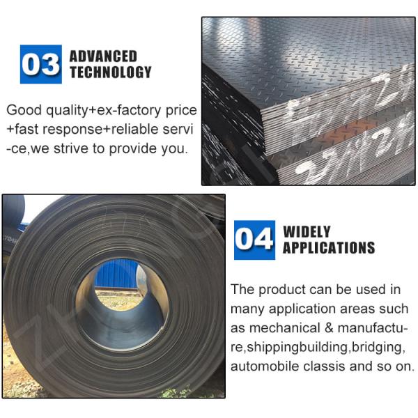 SS400 Q235 Mild Steel Checkered Coil/Plate for Floor Sheet Cutting Service and Wide Width at Affordable